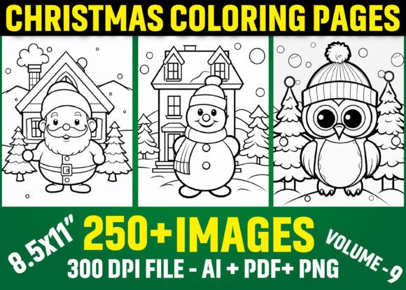 250 Christmas Coloring Pages for Kids – Holiday Magic