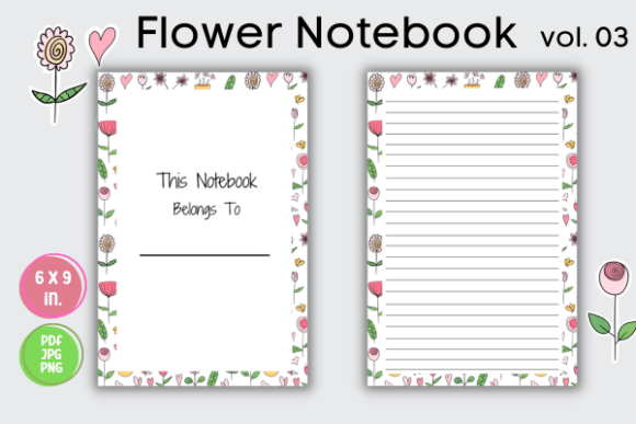 Flower Notebook Journal Vol. 3 for Creative Projects