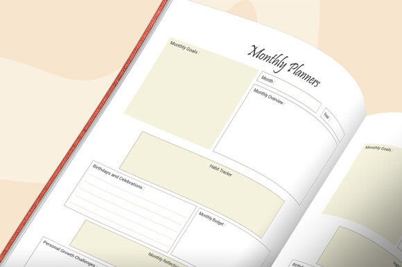 Getting Organized with a Monthly Planner Printable KDP Interior