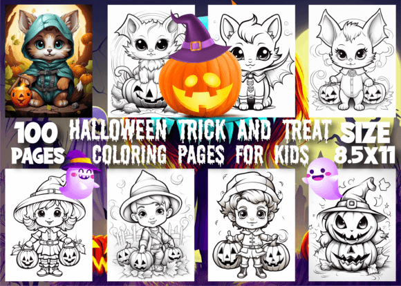 Halloween Trick and Treat Coloring Pages: Spooktacular Creativity for Every Age