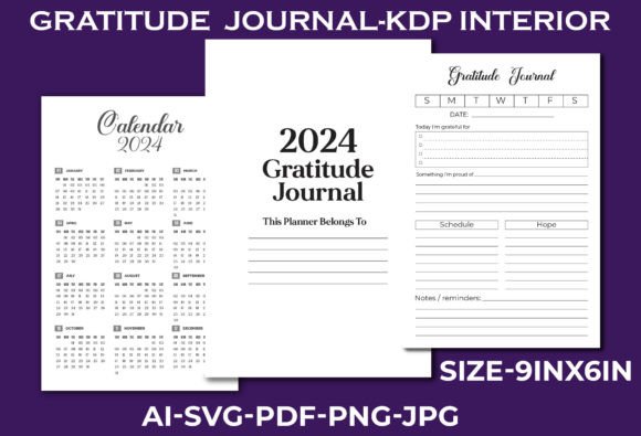 Making the Most of a 2024 Gratitude Journal Svg KDP Interior