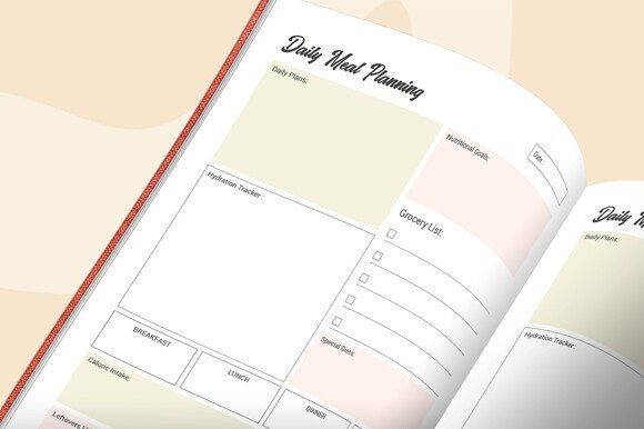 Simplify Meals with a Daily Meal Planning KDP Interior