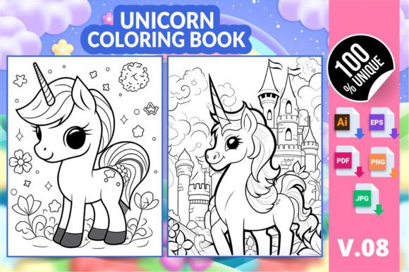 Unicorn Coloring Book KDP Interior V08 — A Practical Resource for Modern Creators