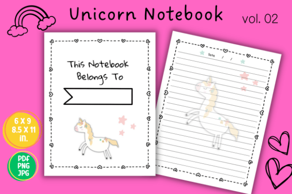 Unicorn Notebook Journal Vol.02: A Complete KDP Interior Solution for Low Content and Printable Creators